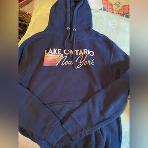Lake Ontario New York Navy Women's Hoodie